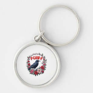 Gothic Raven Grappige Halloween F Caw F Vintage Sleutelhanger