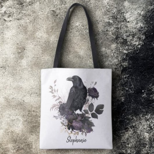Gothic Raven & Midnight Blooms Draagtas
