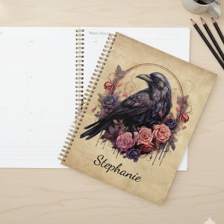 Gothic Raven Rose Dark Academia Planner