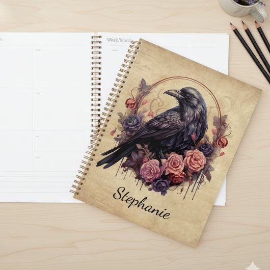 Gothic Raven & Roses – Personalized Chic