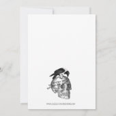 Gothic Raven Skull Halloween Invitation Kaart (Achterkant)