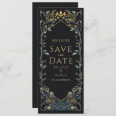 Gothic Raven Wedding Save the Date Kaart (Voorkant / Achterkant)