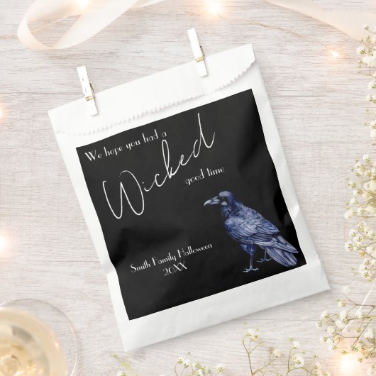 Gothic Raven Wschopte Good Time Halloween Party Bedankzakje (Geknipt)