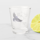 Gothic Raven Wyed Spirits Halloween Party Custom Shot Glas (Achterkant)