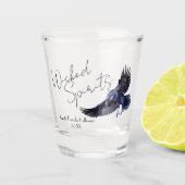 Gothic Raven Wyed Spirits Halloween Party Custom Shot Glas (Voorkant)