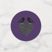 Gothic Ravens and Black Heart Custom Wedding Confetti (Kleine voorkant)