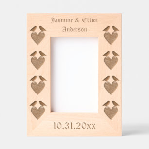 Gothic Ravens and Black Heart Custom Wedding Gegraveerde Lijstjes