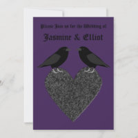 Gothic Ravens and Black Heart Custom Wedding