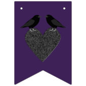 Gothic Ravens and Black Heart Custom Wedding Vlaggetjes (Derde vlag)
