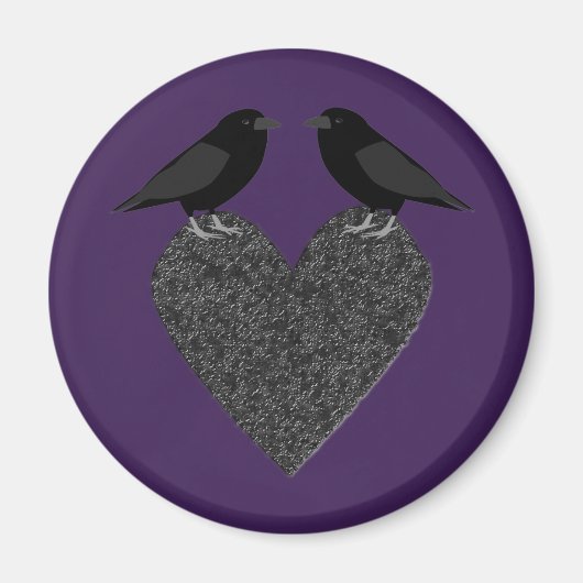 Gothic Ravens and Black Heart Magneet (Voorkant)