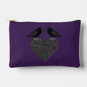 Gothic Ravens and Black Heart Patterned Etui