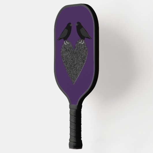 Gothic Ravens and Black Heart Pickleball Paddle (Links)