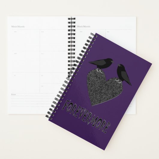 Gothic Ravens and Black Heart Planner (Display)
