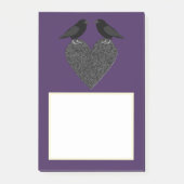 Gothic Ravens and Black Heart Post-it® Notes (Voorkant)