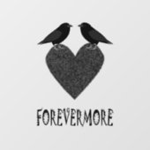 Gothic Ravens and Black Heart Raamsticker (Vel)