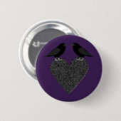 Gothic Ravens and Black Heart Ronde Button 5,7 Cm (Voorkant /achterkant)