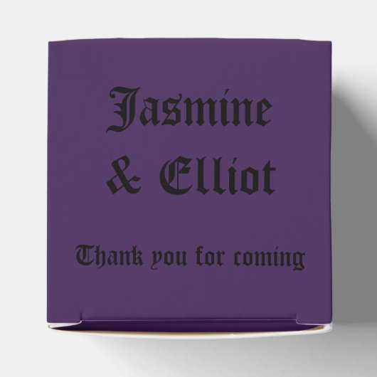 Gothic Ravens en Black Heart Custom Bedankdoosjes (Bovenkant)