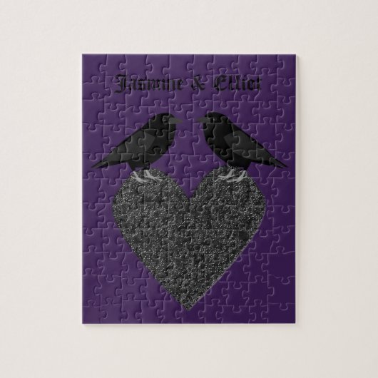 Gothic Ravens en Black Heart Custom Legpuzzel (Verticaal)