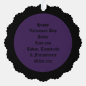 Gothic Ravens en Black Heart Custom Ornament Kaart (Achterkant)