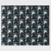 Gothic Ravens Forest Vrouw Zwart Cadeaupapier (Vlak)