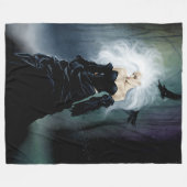 Gothic Ravens Forest Vrouw Zwart Fleece Deken (Voorkant (Horizontaal))