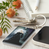 Gothic Ravens Forest Vrouw Zwart Sleutelhanger (Voorkant Rechts)