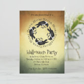 Gothic Ravens Halloween Party Kaart (Staand voorkant)