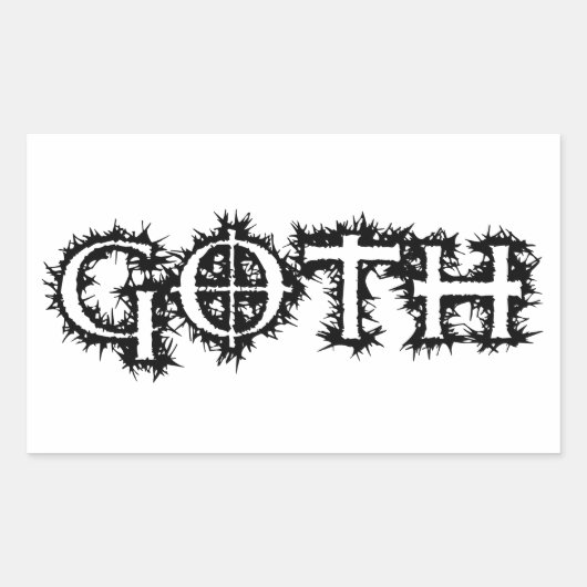 Gothic Rechthoekige Sticker (Voorkant)
