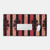 Gothic Red & Black Damask Desk Mat (Clavier et souris)