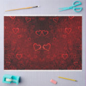 Gothic Red Black Hearts Decoupage Tissuepapier (Craft)
