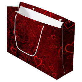 Gothic Red Black Hearts Groot Cadeauzakje