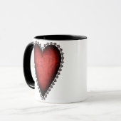 Gothic Red Heart Mok (Voorkant links)