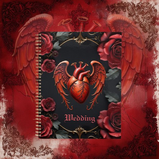 Gothic Red Heart with Roses – Dark Romantic  Planner