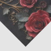 Gothic Red Heart with Roses – Dark Romantic  Tissuepapier (Detail)