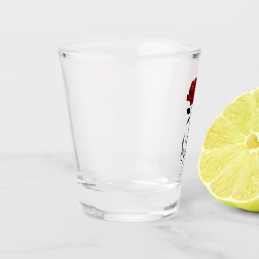 Gothic Red Rose en Crescent Moon with Love Shot Glas (Links)