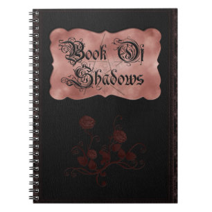 Gothic Red Rose Roze Zwart Boek van Schaduwen Notitieboek