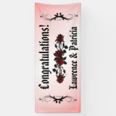 Gothic Red Rose Spandoek (Verticaal)