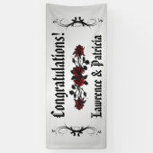 Gothic Red Rose Spandoek (Verticaal)