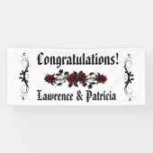 Gothic Red Rose Spandoek (Horizontaal)