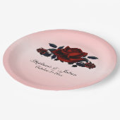 Gothic Red Rose Wedding Papieren Bordje (Gekanteld)
