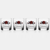Gothic Red Rose Wedding Whisky Glas (Voorkant)