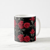Gothic Red Roses op zwart #2 Mok (Voorkant rechts)