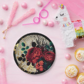 Gothic Red Roses Papieren Bordje (Feest)