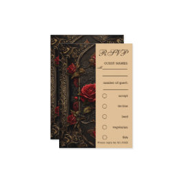 Gothic Red Rose's RSVP Kaart