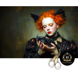 Gothic Redhead with Baby Dragon Tissuepapier