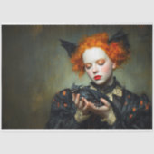 Gothic Redhead with Baby Dragon  Tissuepapier (Voorkant)