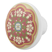 Gothic Revival Rosette Keramische Pull Knop (Rechts)