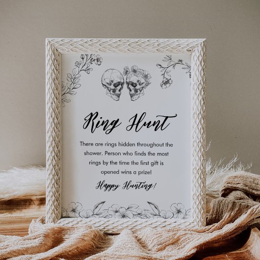 Gothic Ring Hunt Vrijgezellenfeest spel teken Poster