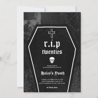 Gothic RIP Twenties 20s Funny 30th Birthday Kaart