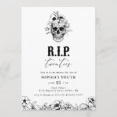 Gothic RIP Twenties 30th Birthday Invitation Kaart (Voorkant)